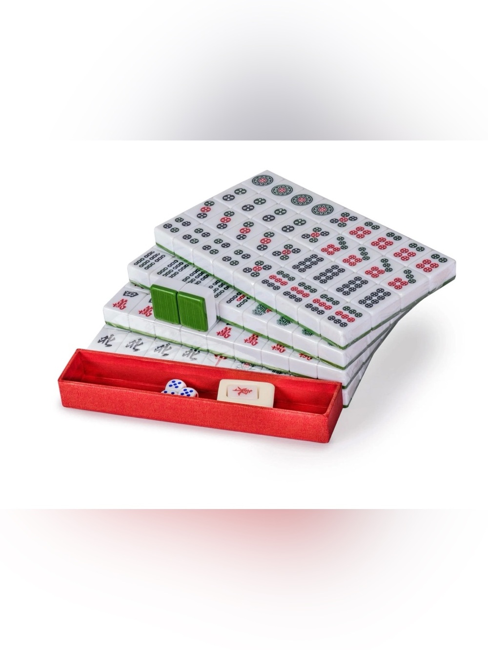 Professional Chinese Mahjong Green Bamboo Happiness 146-Tile Set FX-CM004 New